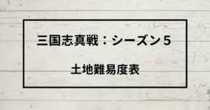 シーズン5　土地難易度表